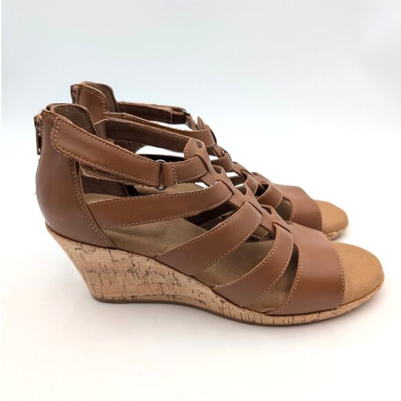 Rockport Briah Gladiator Wedge Sandals Women's Brown Size US7.5W EU38 - Picture 3 of 13